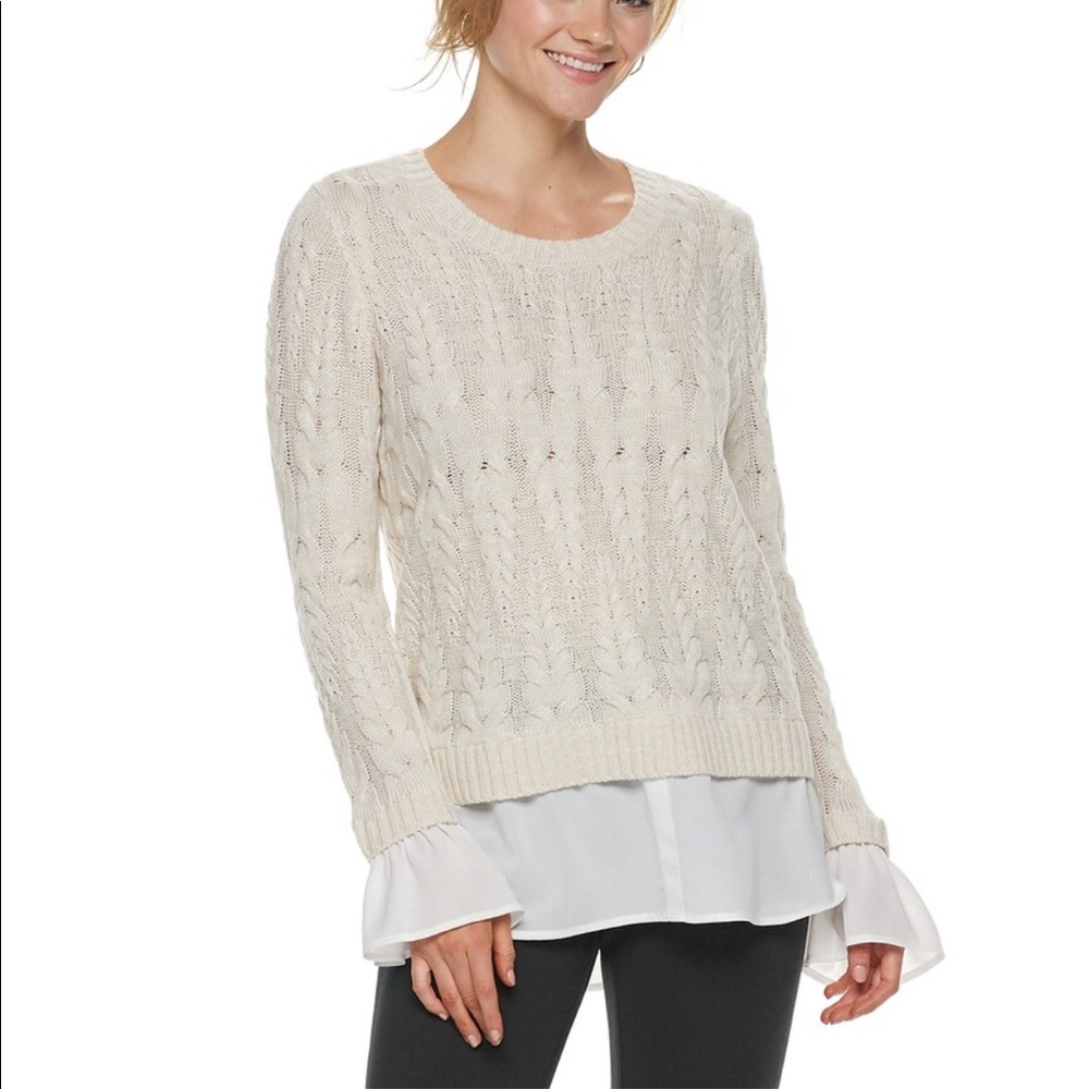 Mock layered sweater ELLE